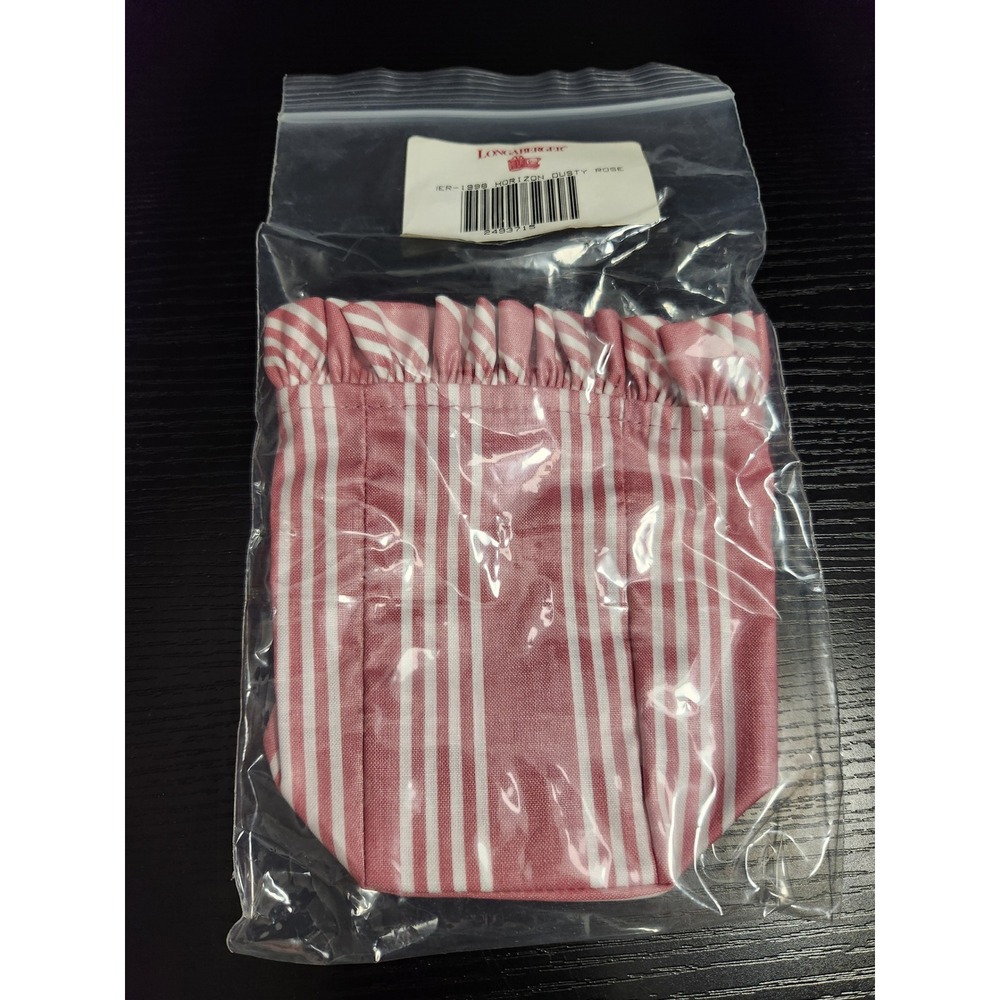 Longaberger Liner 1998 Horizon‎ Dusty Rose Striped Pouch Bag Pouch